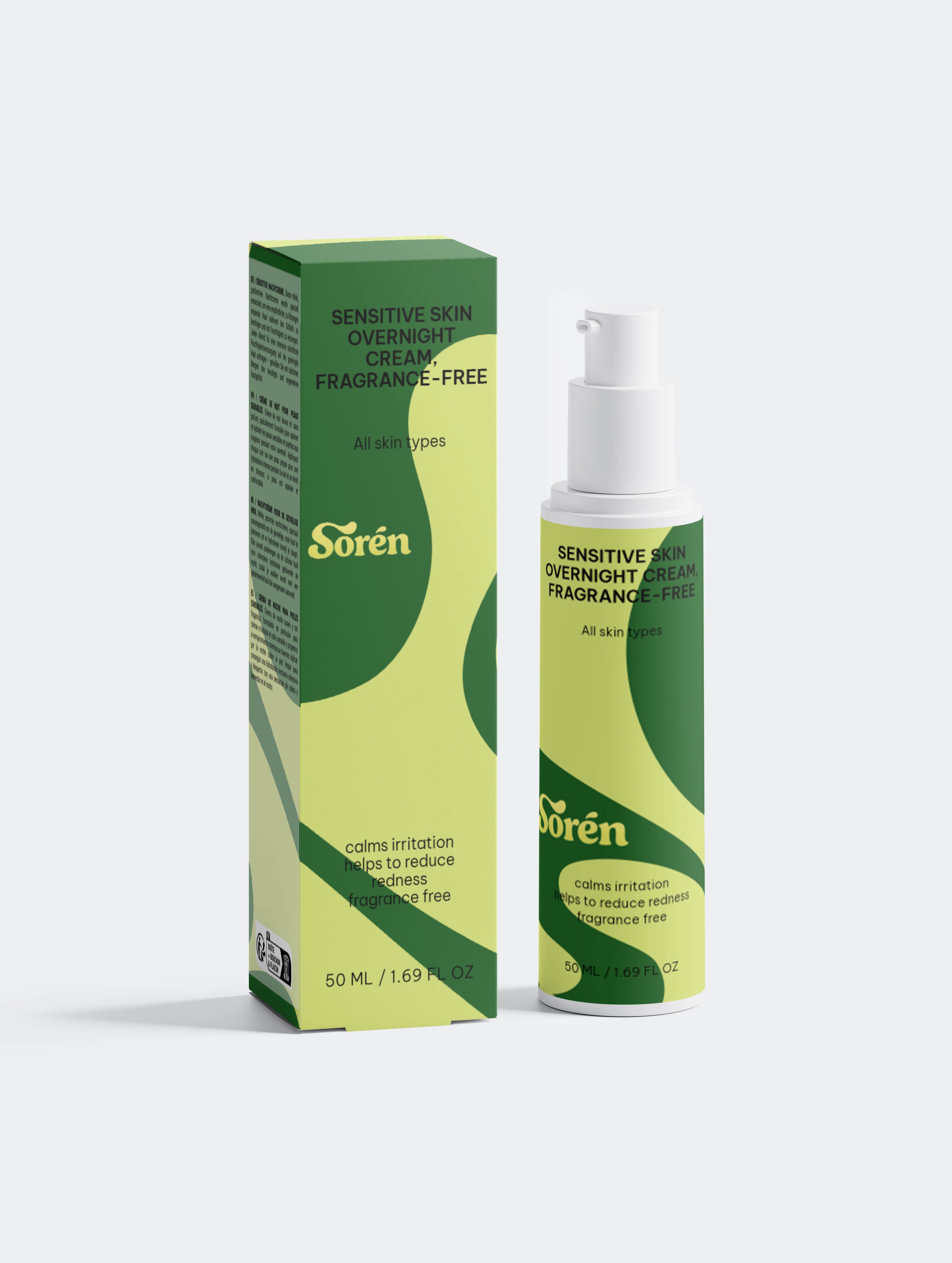 Sensitive Face Skin Overnight Cream, Fragrance-Free