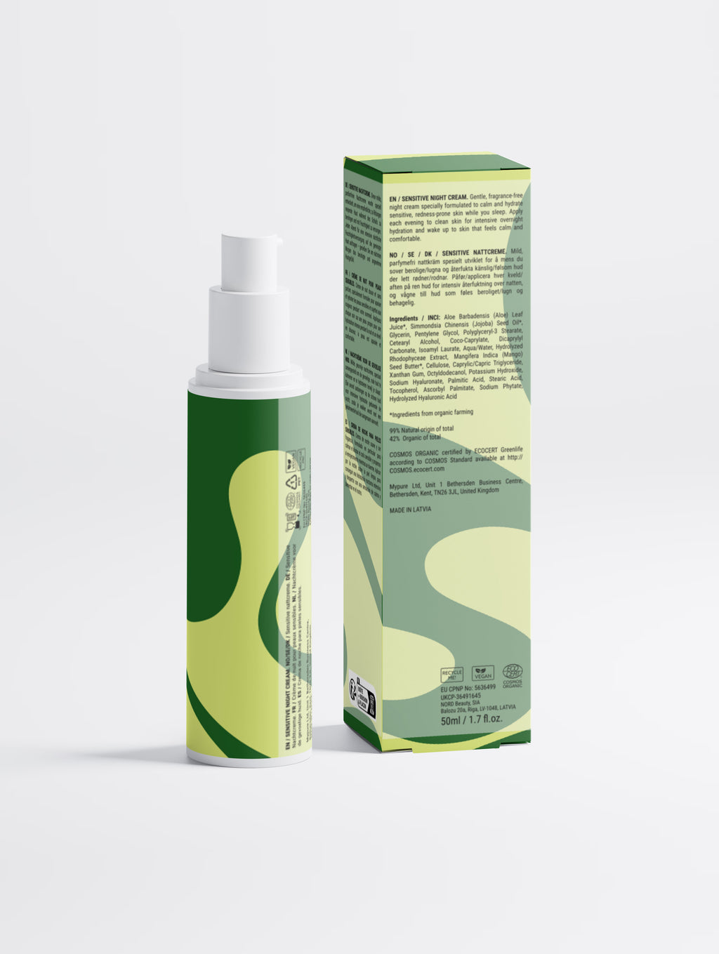 Sensitive Face Skin Overnight Cream, Fragrance-Free