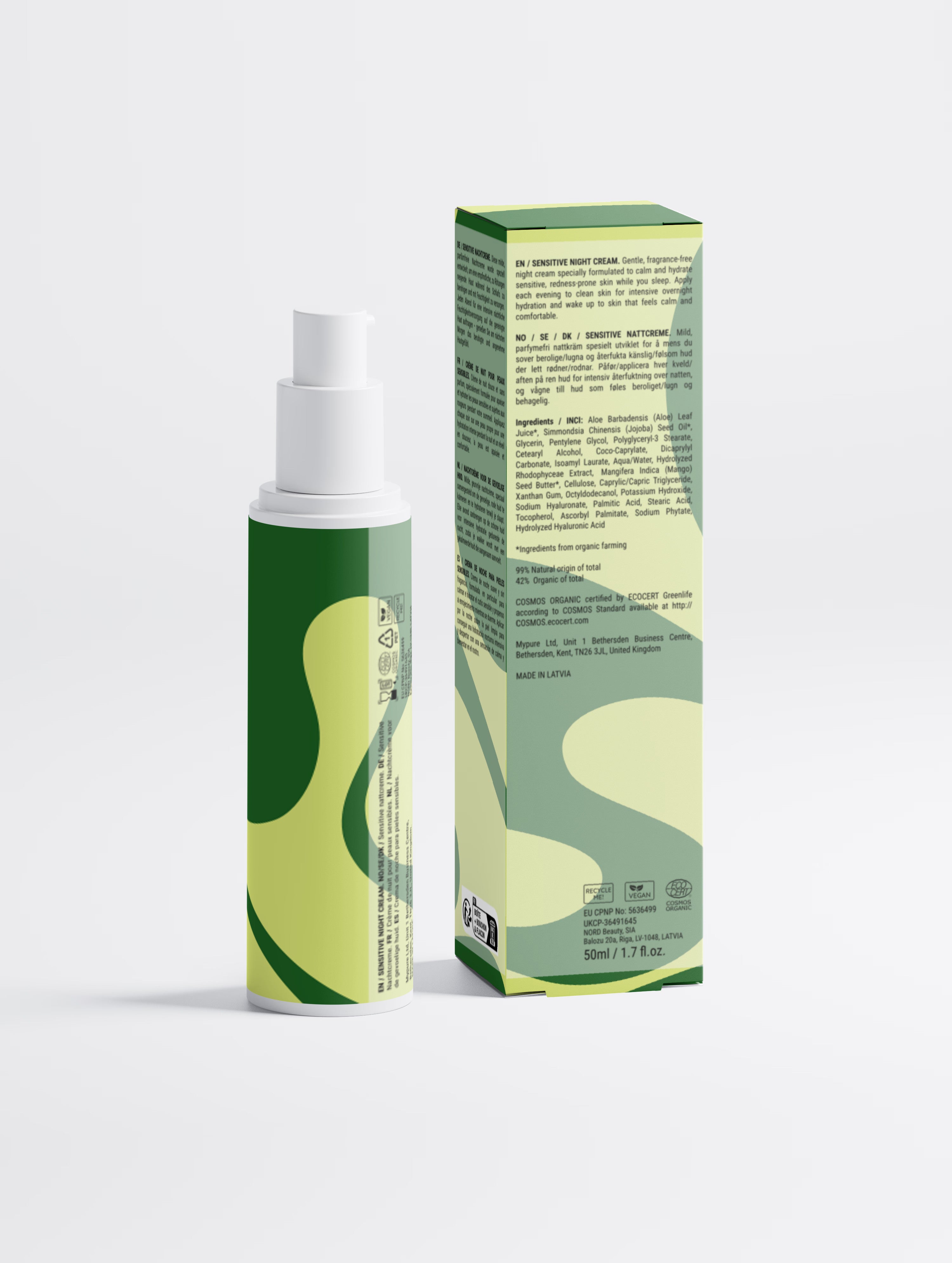Sensitive Face Skin Overnight Cream, Fragrance-Free