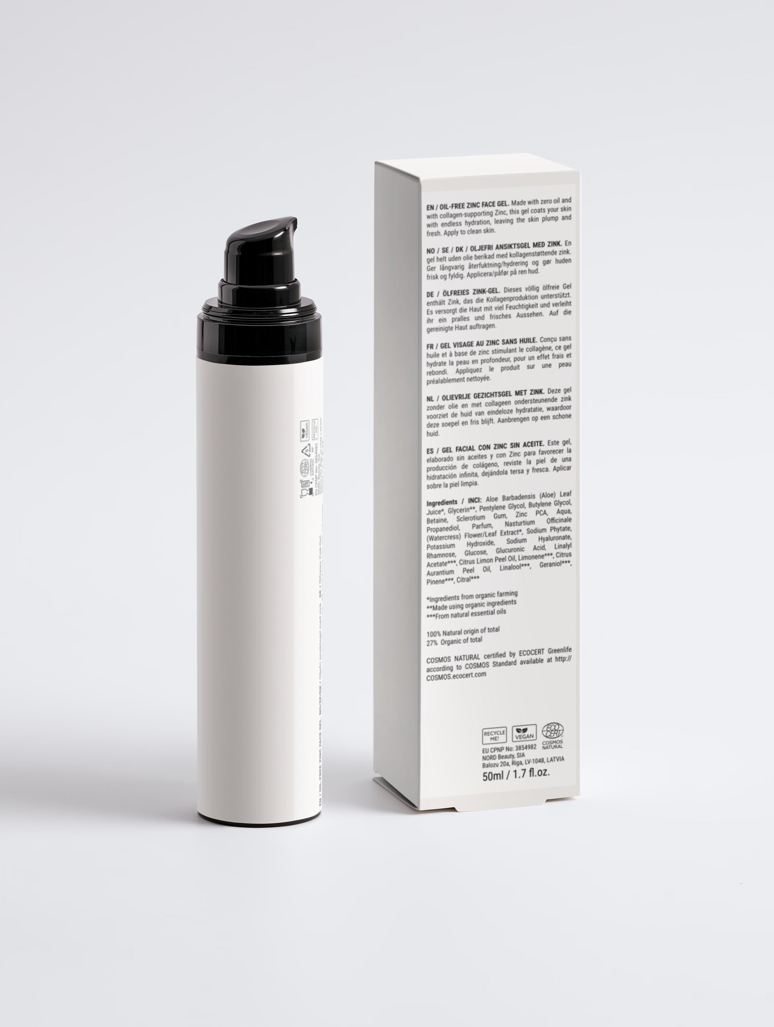 Oil-Free Zinc Face Gel for Men